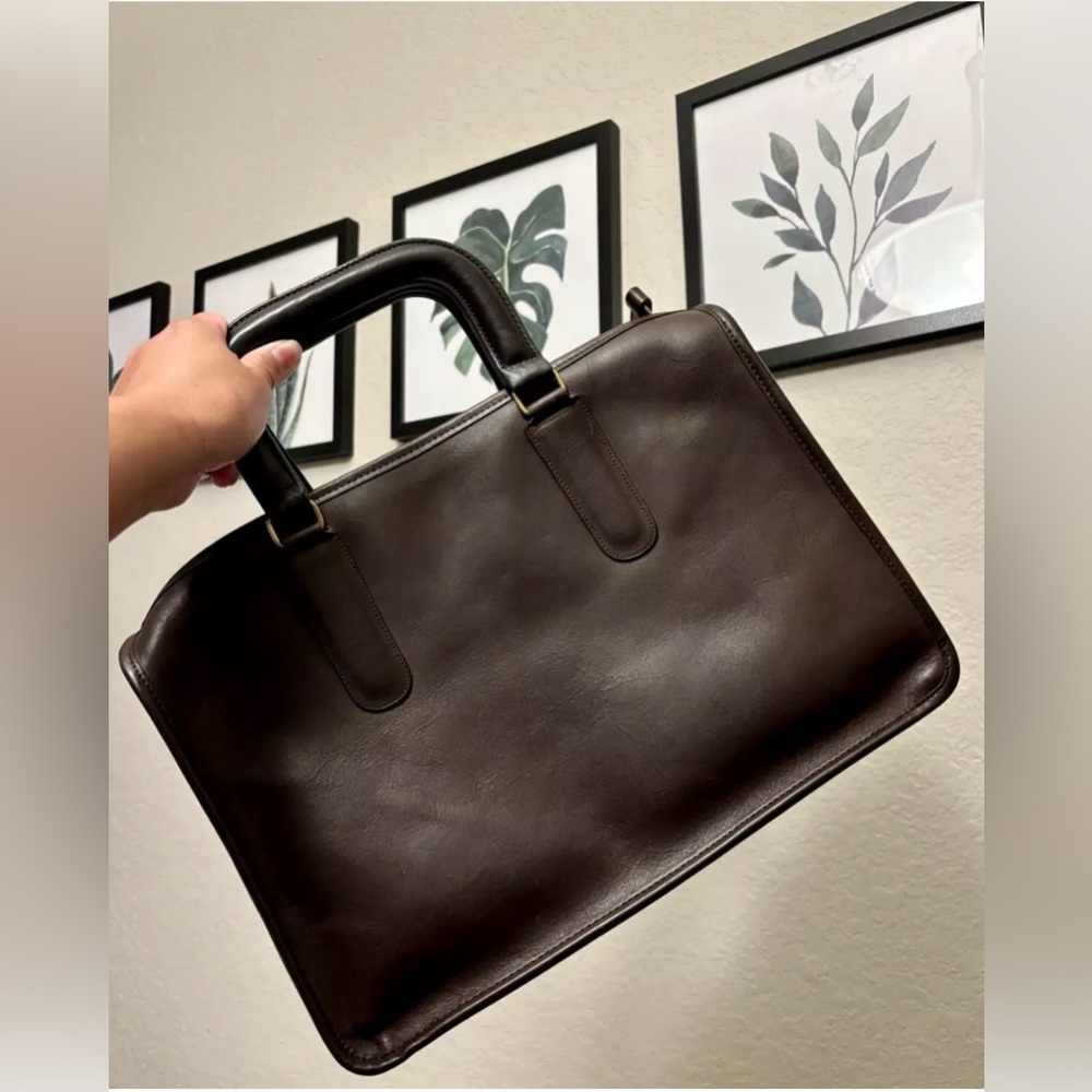 1970s Vintage Coach Made in NYC Slim Satchel Handbag, Talon Zip, Bonnie Cashin